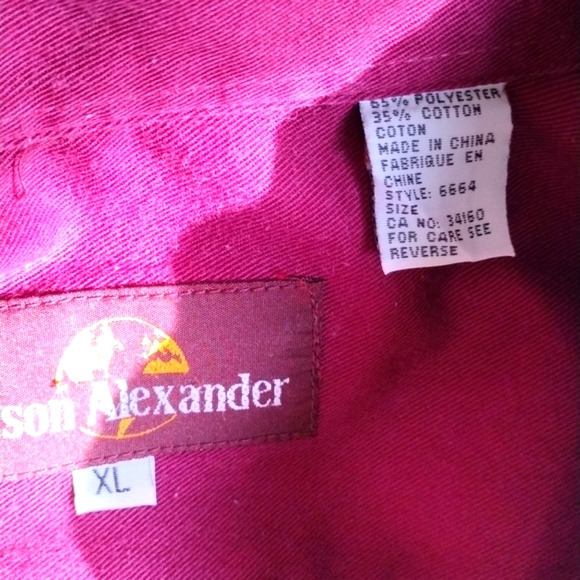 JOHN DEERE:  Men's XL TAN Work Shirt Button up - Picture 7 of 8